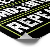 Eat Sleep Badminton Repeat Badminton Gifts For Men Poster (Ecke)
