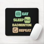 Eat Sleep Badminton Repeat - Badminton Player 1 Mousepad (Mit Mouse)