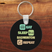 Eat Sleep Badminton Repeat - Badminton Player 1 Schlüsselanhänger (Vorderseite)