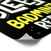 Eat Sleep Badminton Repeat - Badminton Player Poster (Ecke)