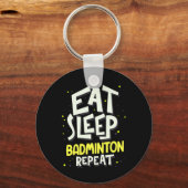 Eat Sleep Badminton Repeat - Badminton Player Schlüsselanhänger (Vorderseite)