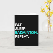 Eat Sleep Badminton Repeat - Badminton T-Shirts Karte (Gelbe Blume)