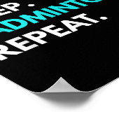 Eat Sleep Badminton Repeat - Badminton T-Shirts Poster (Ecke)