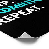Eat Sleep Badminton Repeat - Badminton T-Shirts Poster (Ecke)