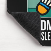 Eat Sleep Badminton Repeat -  Mousepad (Ecke)