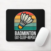Eat Sleep Badminton Repeat -  Mousepad (Mit Mouse)