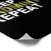 Eat Sleep Badminton Repeat  Poster (Ecke)