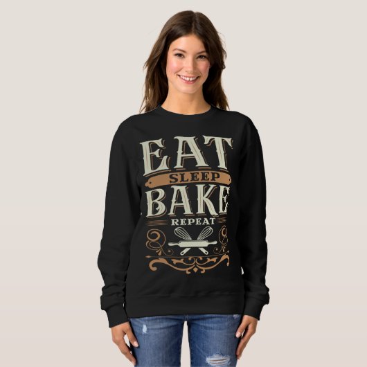 Eat Sleep Bake Repeat Sweatshirt (Vorne ganz)