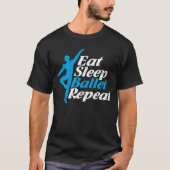 Eat Sleep Ballet Wiederholen Funny Men Geschenk fü T-Shirt (Vorderseite)