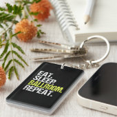 Eat Sleep Ballroom Wiederholung Tanz Tanz Geburtst Schlüsselanhänger (Vorderseite rechts)