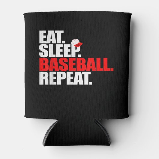 Eat Sleep Baseball Repeat Catcher Pitcher Baseball Dosenkühler (Vorderseite)