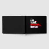 Eat Sleep Baseball Repeat Catcher Pitcher Baseball Gästebuch (Voll)