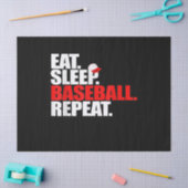 Eat Sleep Baseball Repeat Catcher Pitcher Baseball Seidenpapier (Basteln)