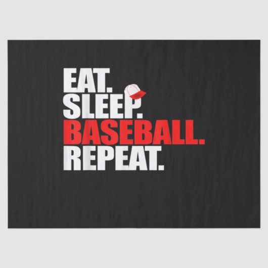 Eat Sleep Baseball Repeat Catcher Pitcher Baseball Seidenpapier (Vorderseite)