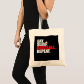 Eat Sleep Baseball Repeat Catcher Pitcher Baseball Tragetasche (Vorderseite (Produkt))