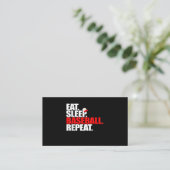 Eat Sleep Baseball Repeat Catcher Pitcher Baseball Visitenkarte (Stehend Vorderseite)
