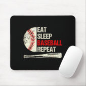 Eat Sleep Baseball Repeat Funny Baseball Player  Mousepad (Mit Mouse)