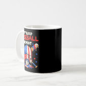 Eat Sleep Baseball Repeat Funny Ice Cream Drip Cro Kaffeetasse (Vorderseite Links)