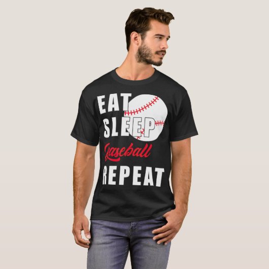 Eat Sleep Baseball Repeat usa Sandlot T-Shirt (Vorne ganz)