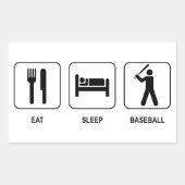 Eat Sleep Baseball Sticker (Vorderseite)