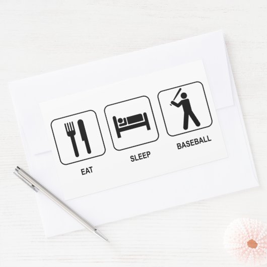 Eat Sleep Baseball Sticker (Umschlag)