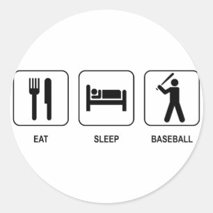 Eat Sleep Baseball Sticker