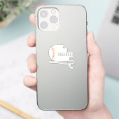 Eat Sleep Baseball Wiederholung Funny Baseball Pla Aufkleber (Telefon)