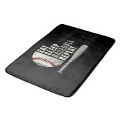 Eat Sleep Baseball Wiederholung Funny Baseball Pla Badematte (Schrägansicht)