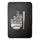 Eat Sleep Baseball Wiederholung Funny Baseball Pla Badematte (Vorderseite Vertikal)