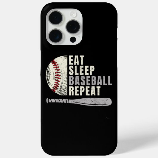 Eat Sleep Baseball Wiederholung Funny Baseball Pla Case-Mate iPhone Hülle (Rückseite)