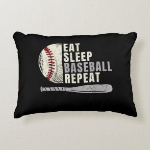 Eat Sleep Baseball Wiederholung Funny Baseball Pla Dekokissen