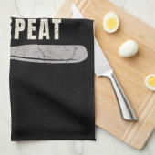 Eat Sleep Baseball Wiederholung Funny Baseball Pla Geschirrtuch (Viertel Falte)
