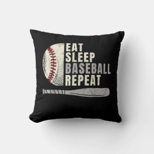 Eat Sleep Baseball Wiederholung Funny Baseball Pla Kissen