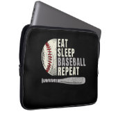Eat Sleep Baseball Wiederholung Funny Baseball Pla Laptopschutzhülle (Vorne Rechts)