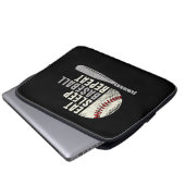 Eat Sleep Baseball Wiederholung Funny Baseball Pla Laptopschutzhülle (Vorne Knopf)