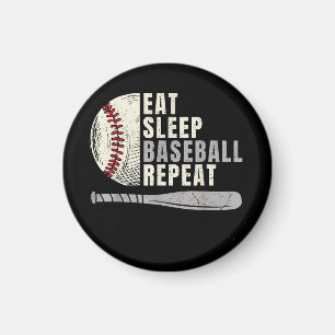 Eat Sleep Baseball Wiederholung Funny Baseball Pla Magnet