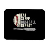 Eat Sleep Baseball Wiederholung Funny Baseball Pla Magnet (Horizontal)