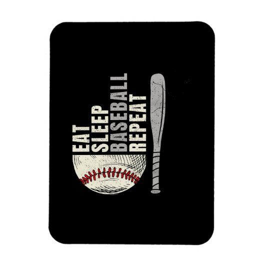 Eat Sleep Baseball Wiederholung Funny Baseball Pla Magnet (Vertikal)