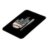 Eat Sleep Baseball Wiederholung Funny Baseball Pla Magnet (Linke Seite)