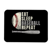 Eat Sleep Baseball Wiederholung Funny Baseball Pla Magnet (Horizontal)