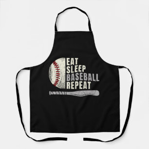 Eat Sleep Baseball Wiederholung Funny Baseball Pla Schürze