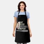 Eat Sleep Baseball Wiederholung Funny Baseball Pla Schürze (Getragen)