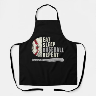 Eat Sleep Baseball Wiederholung Funny Baseball Pla Schürze
