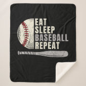 Eat Sleep Baseball Wiederholung Funny Baseball Pla Sherpadecke (Vorderseite)