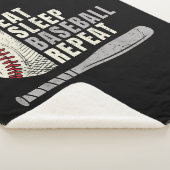 Eat Sleep Baseball Wiederholung Funny Baseball Pla Sherpadecke (3/4)