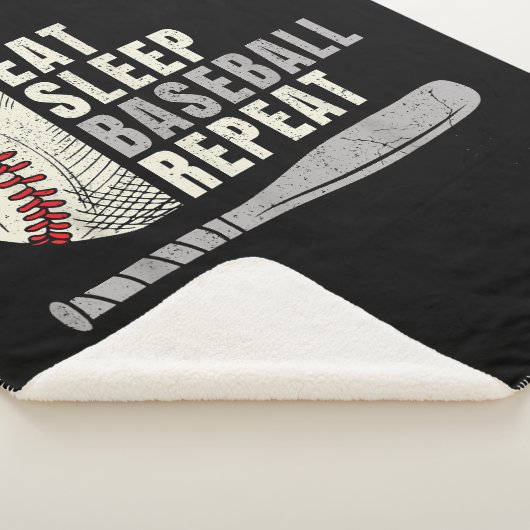 Eat Sleep Baseball Wiederholung Funny Baseball Pla Sherpadecke (3/4)
