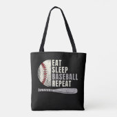 Eat Sleep Baseball Wiederholung Funny Baseball Pla Tasche (Rückseite)
