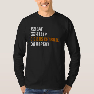 Eat Sleep Basketball Spieler Geschenk-Idee T-Shirt