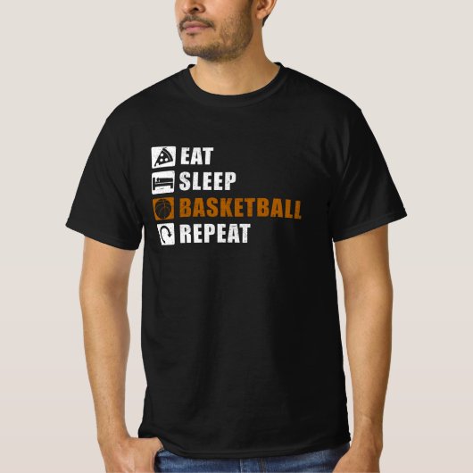 Eat Sleep Basketball Spieler Geschenk-Idee T-Shirt (Vorderseite)