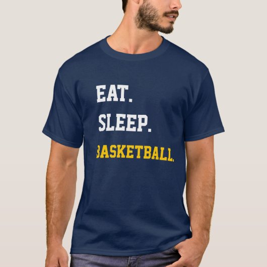 Eat Sleep Basketball T-Shirt (Vorderseite)